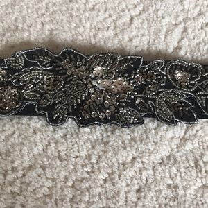 Kimichi blue elastic beaded belt